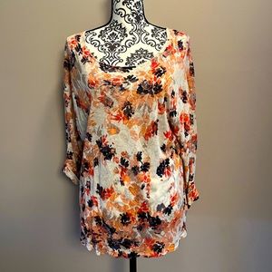 ZOZO Size XL Orange, Tan, and Black Lightweight Sweater